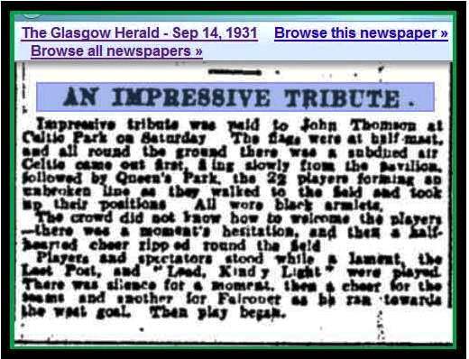 Herald John Thomson Tribute 12 Sep 1931