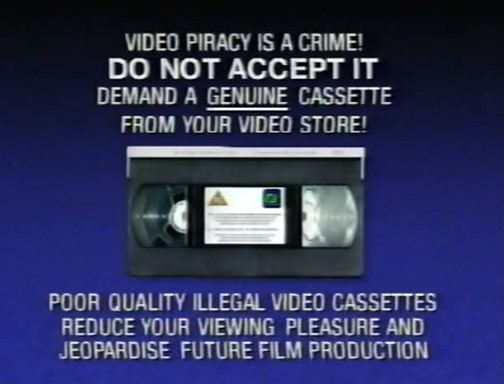 Fox Video Illegal Video Cassettes (1993) Fox Video Illegal Video Cassettes (1993)