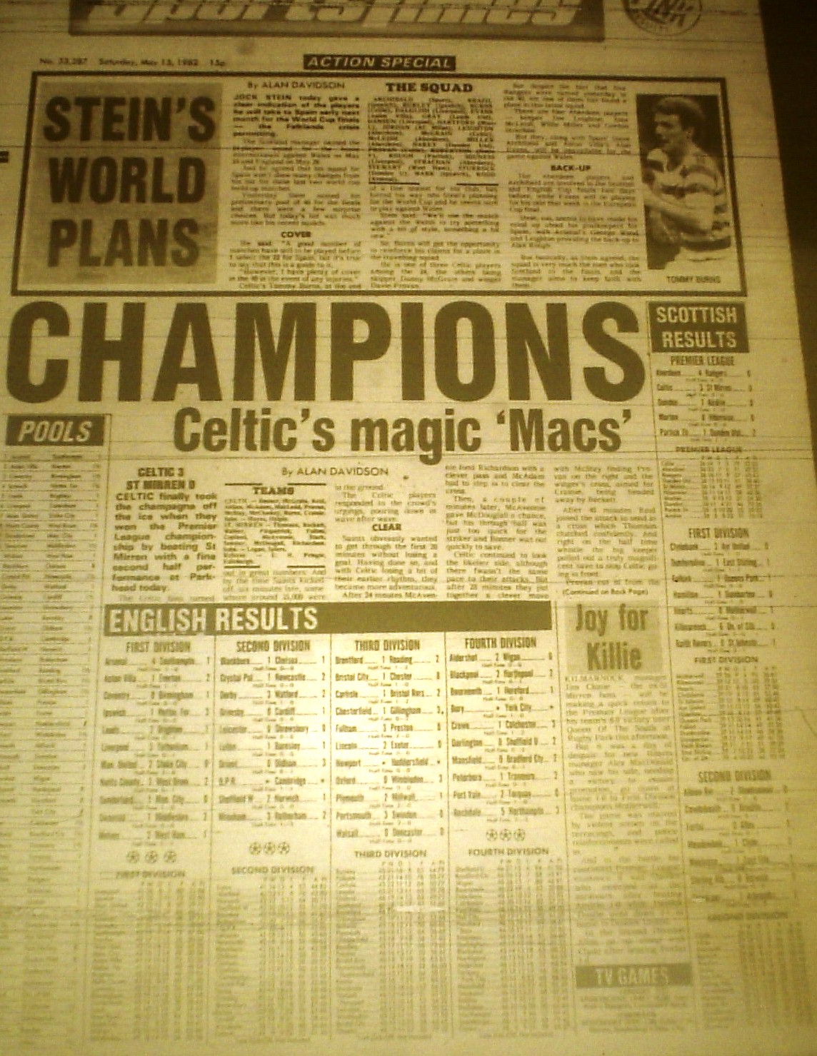 1982 Celtic league champions