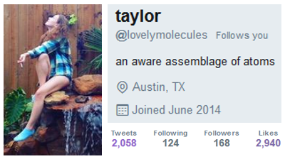 Taylor @lovelymolecules Taylor @lovelymolecules