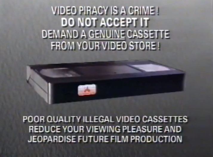 Buena Vista Home Video Illegal Video Cassettes (1996) Buena Vista Home Video Illegal Video Cassettes (1996)