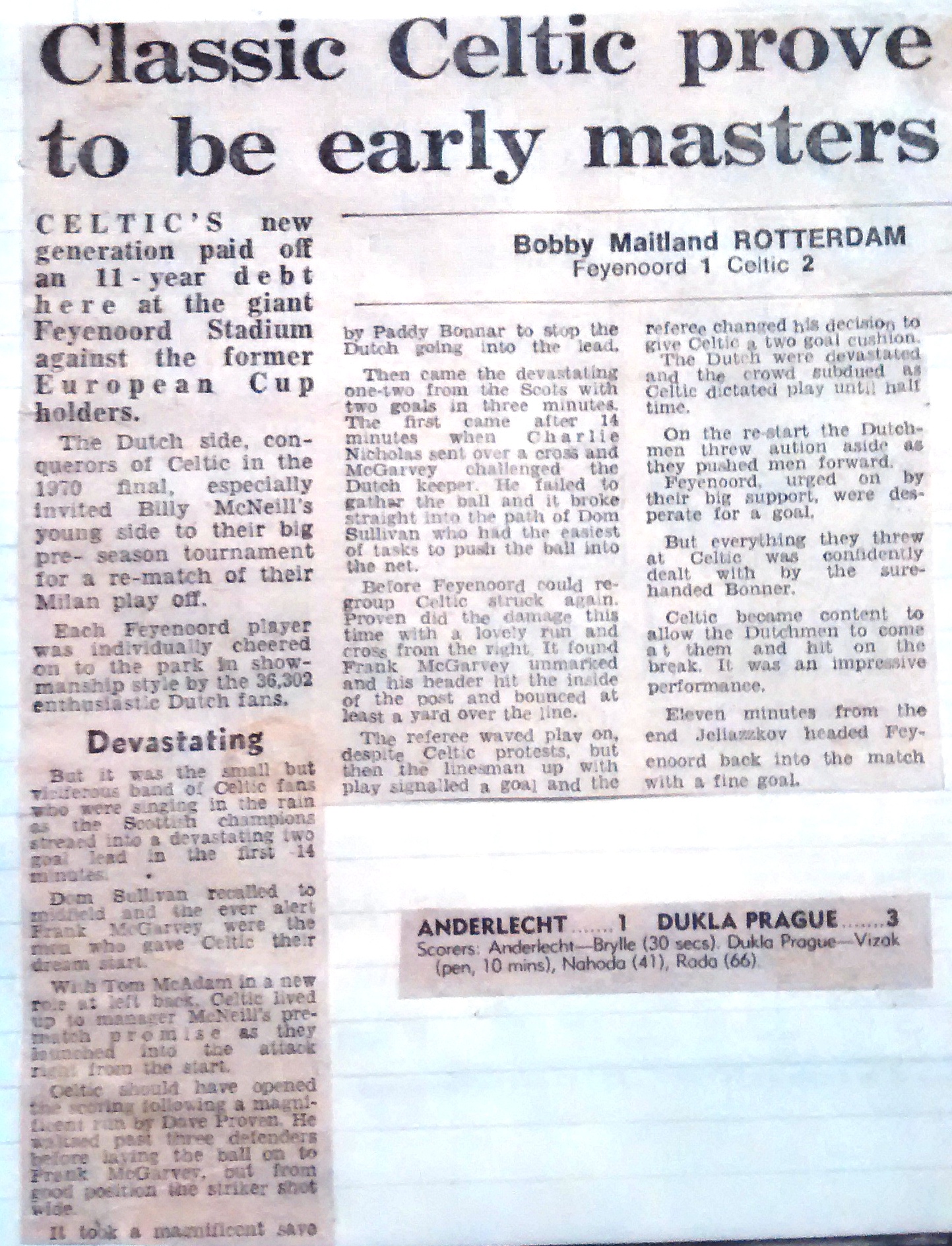 1981 Feyenoord 1-2 Celtic 1981 Feyenoord 1-2 Celtic
