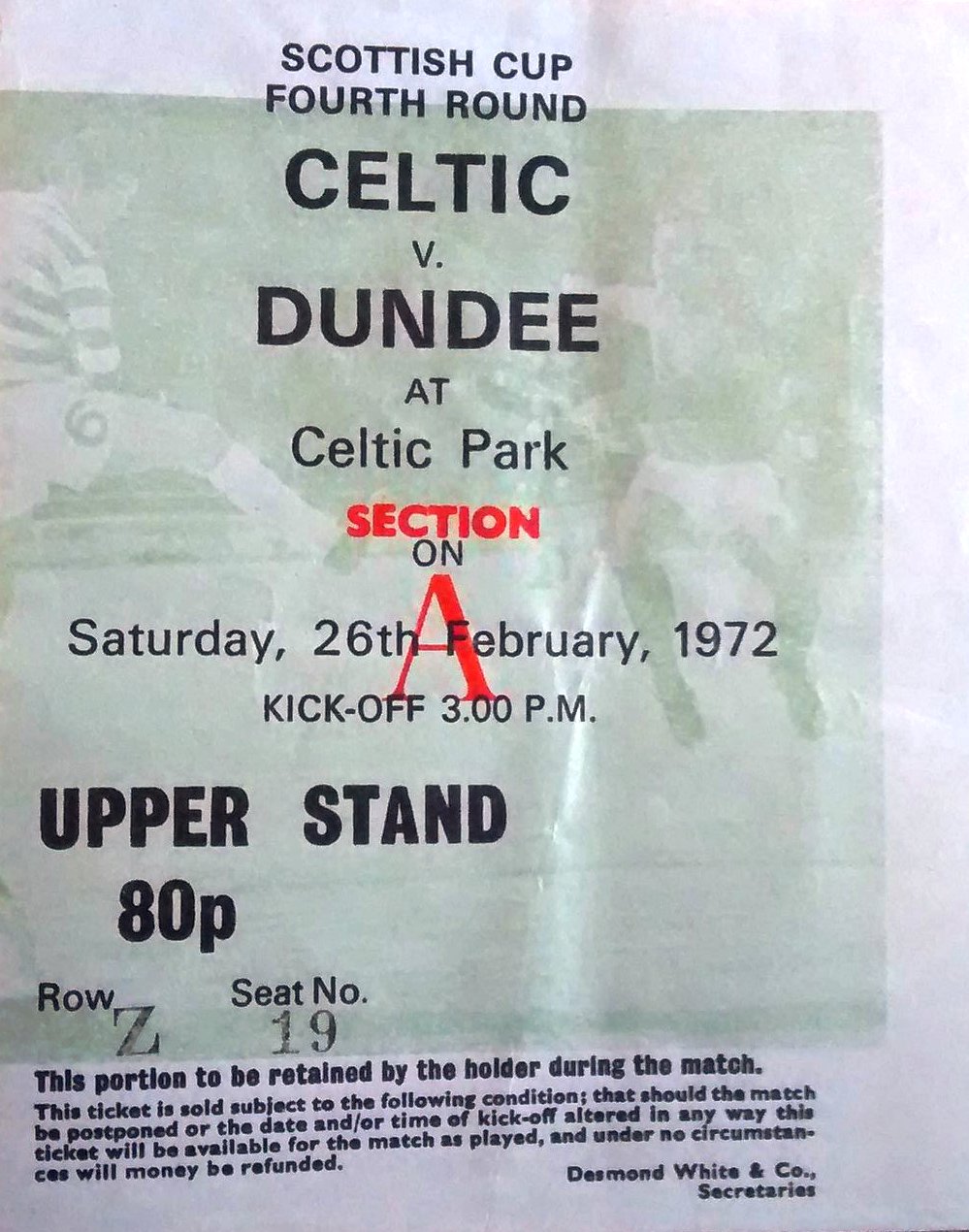 1972 Celtic v Dundee