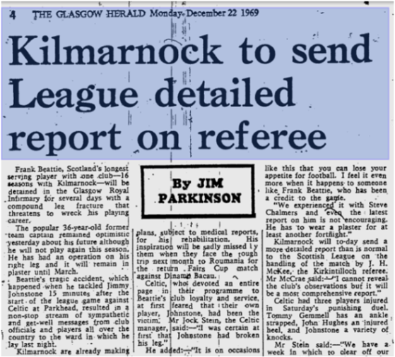 Celtic v Kilmarnock, League, 20/12/69, 1