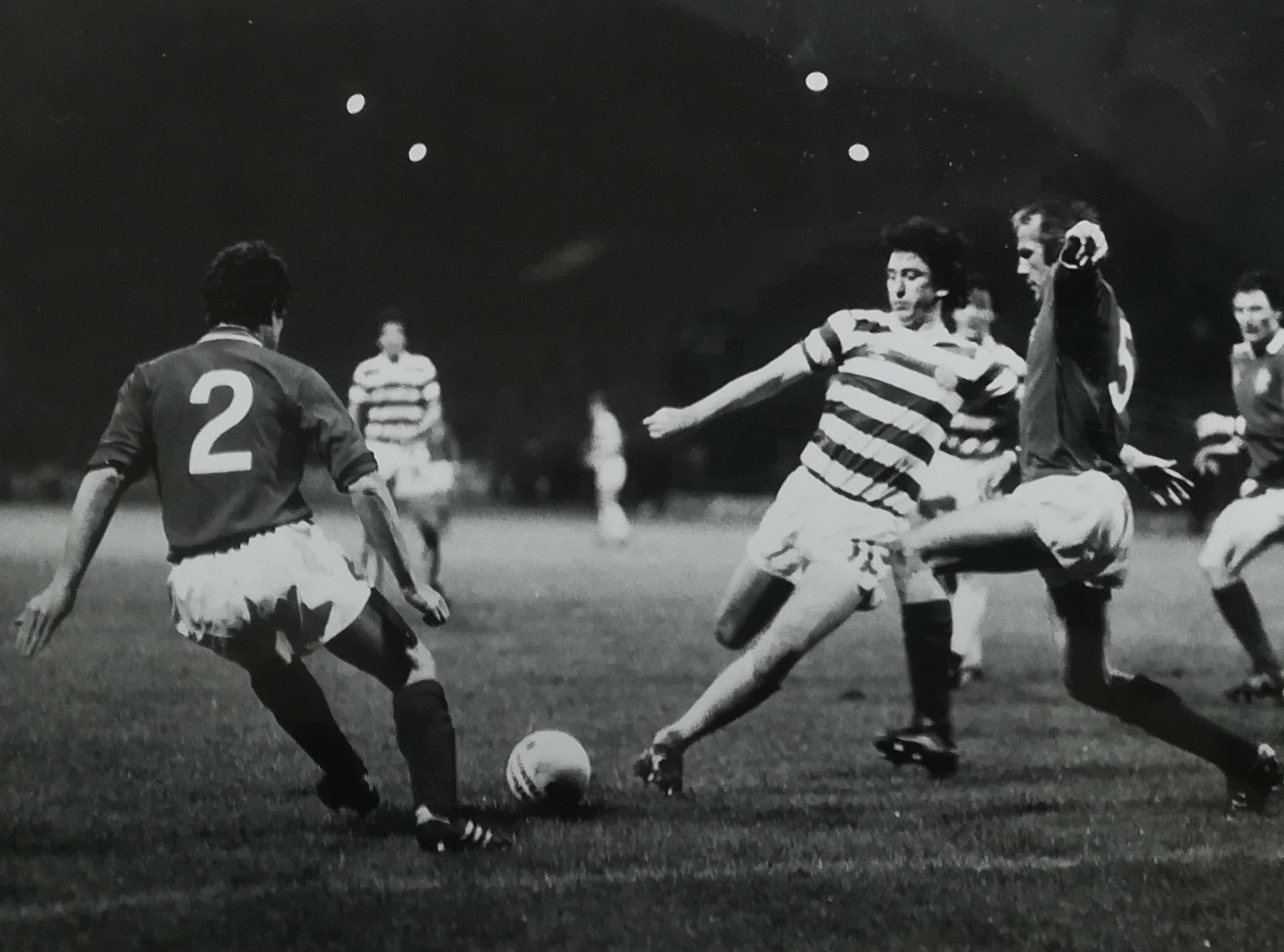 McCluskey shoots v Rangers 1981