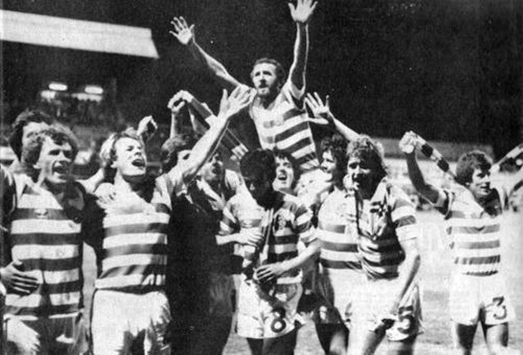 Danny lead the celebrations Tannadice 1981