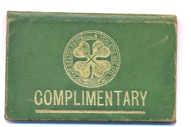 Green 1935-36 Season Ticket with the Four Leaf Clover