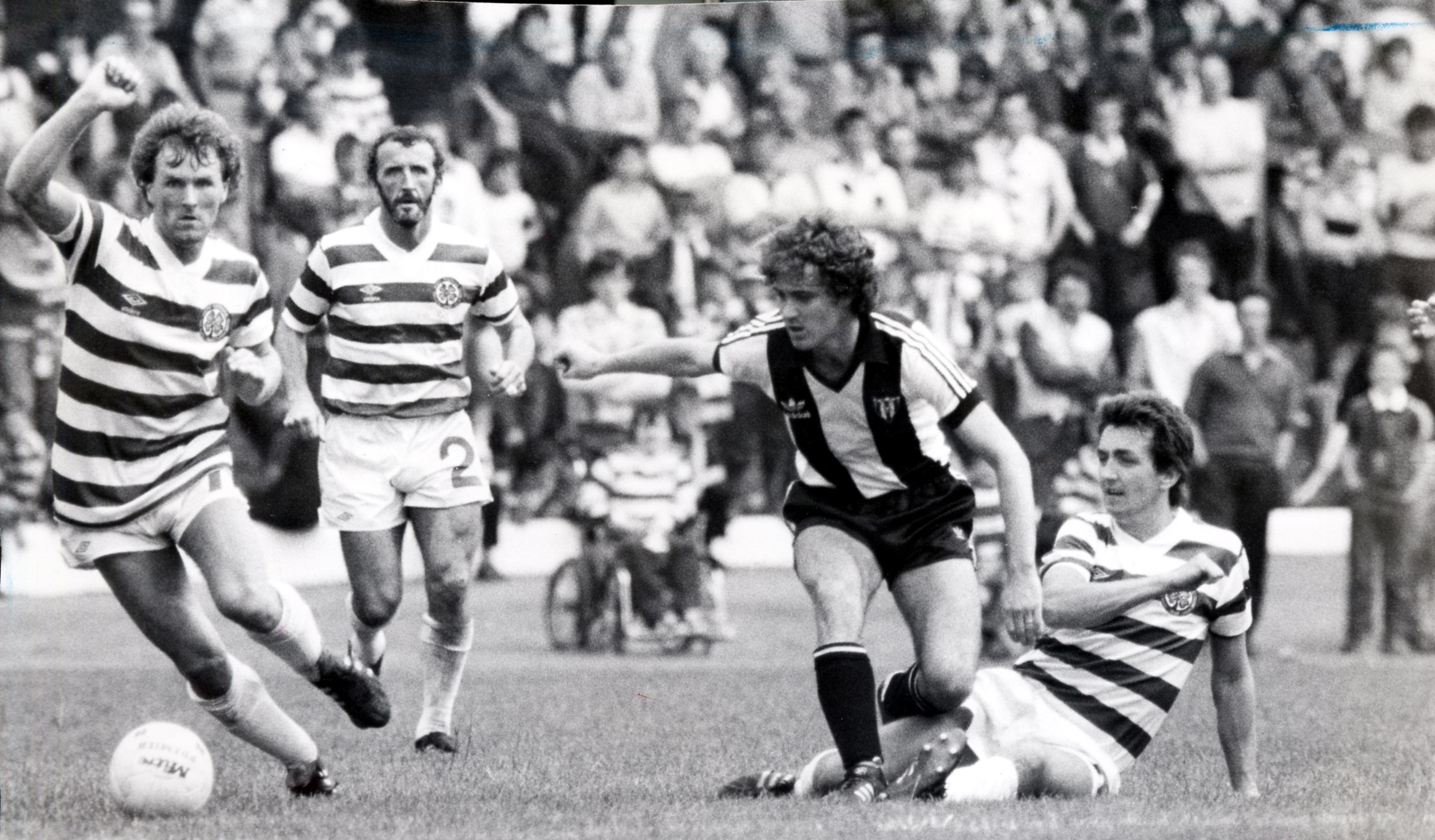 Sullivan tackles v St Mirren 1981