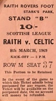 1969-03-08: Raith Rovers 1-3 Celtic, League Division 1 - The Celtic Wiki