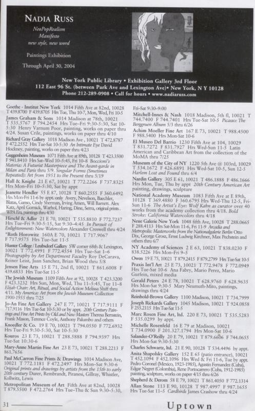 M-magazine, NeoPopRealism Manifesto, Nadia Russ M-magazine, NeoPopRealism Manifesto, Nadia Russ