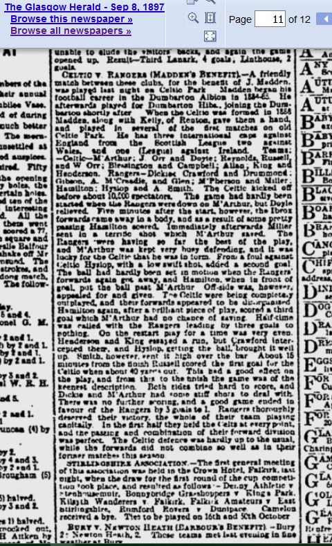 1897-09-07: Celtic 1-5 Rangers, Friendly - The Celtic Wiki