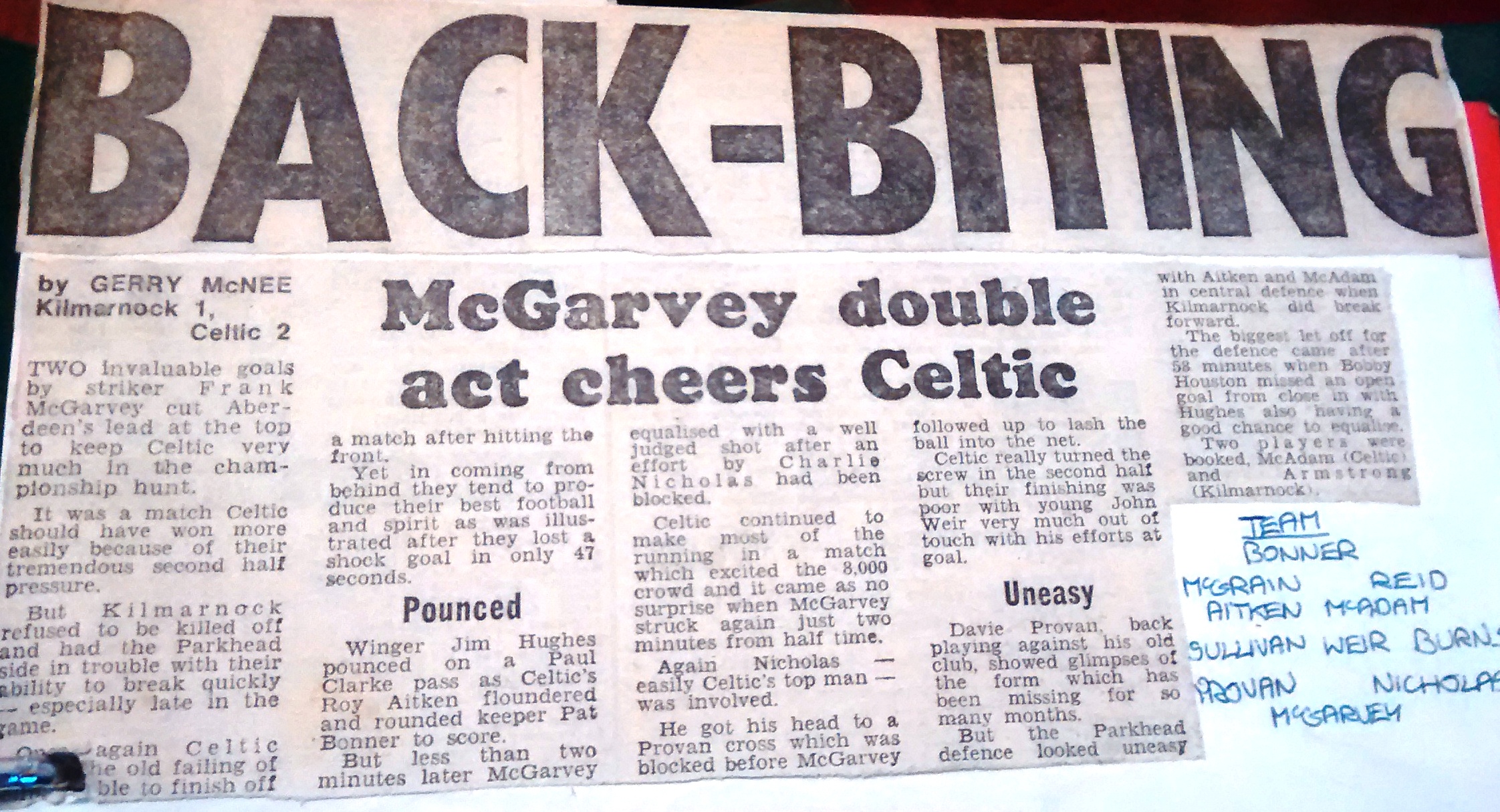 1981 Killie 1-2 Celtic