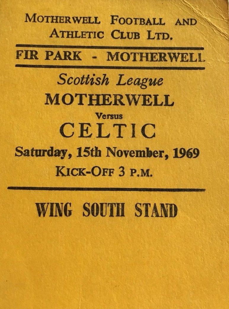 1969-11-15: Motherwell 1-2 Celtic, League Division 1 - The Celtic Wiki