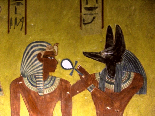 KV43 - Antechamber - Thutmose IV and Anubis KV43 - Antechamber - Thutmose IV and Anubis