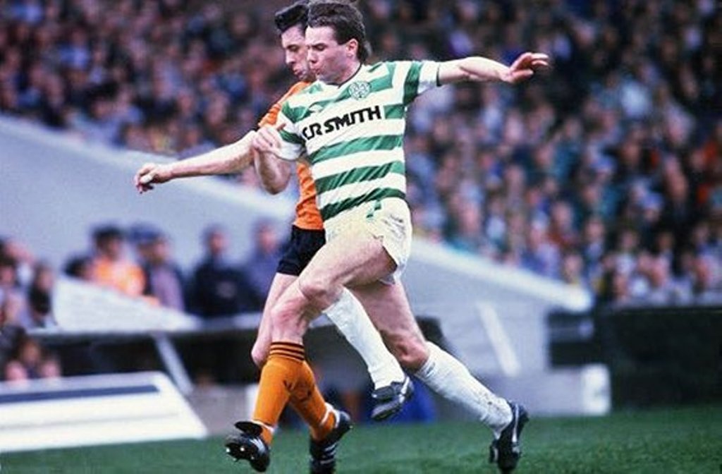 McClair on attack v Dundee United 1987