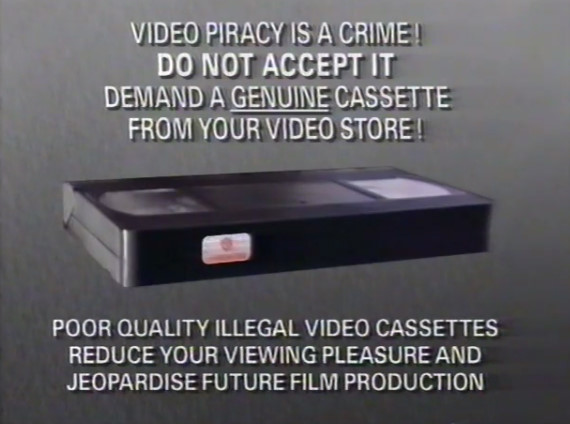 Warner Home Video Illegal Video Cassettes (1992) Warner Home Video Illegal Video Cassettes (1992)