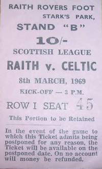 1969-03-08: Raith Rovers 1-3 Celtic, League Division 1 - The Celtic Wiki