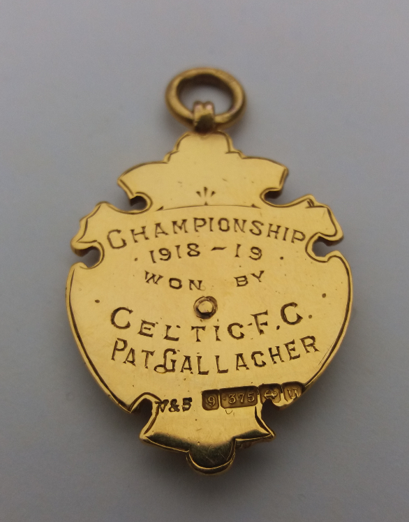 Patsy Gallacher 1918-19 League Medal