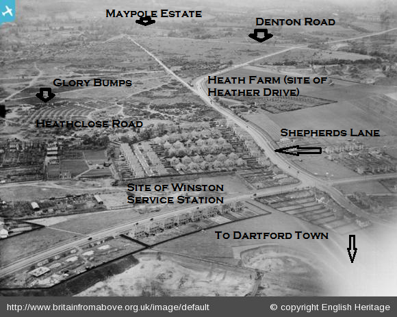 'Britain from the air' photos Dartford Heath 1932 - History of Maypole, Dartford Heath 'Britain from the air' photos Dartford Heath 1932 - History of Maypole, Dartford Heath