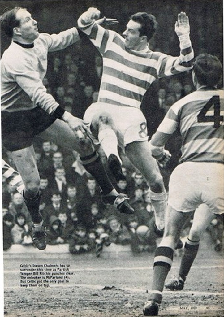 Chalmers goes close against Thistle March 1969