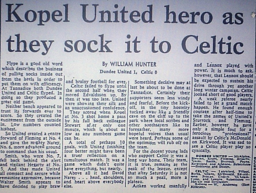 1978 Dundee Utd 1-0 Celtic report