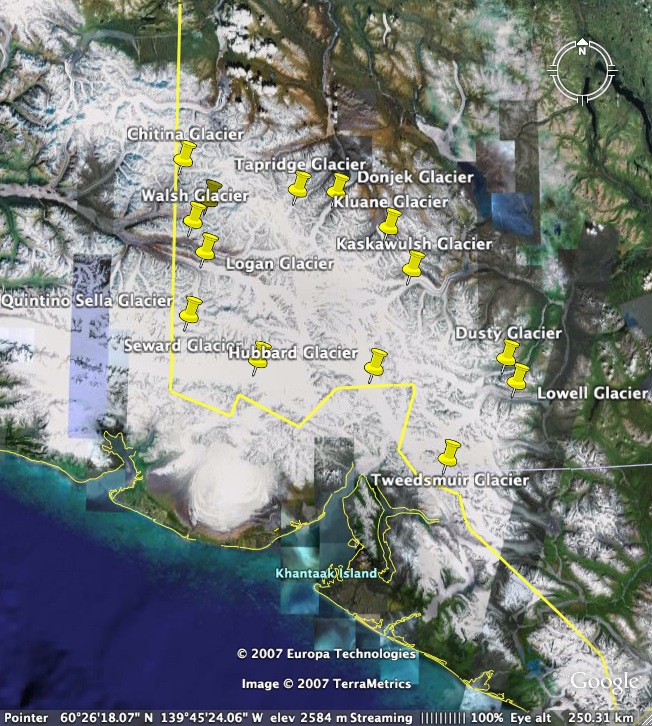 British Columbia and Yukon- Yukon South - Canadian Glacier Inventory Project British Columbia and Yukon- Yukon South - Canadian Glacier Inventory Project