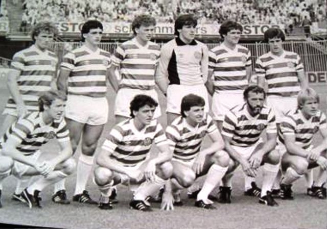 Celtic line up in Rotterdam 1982