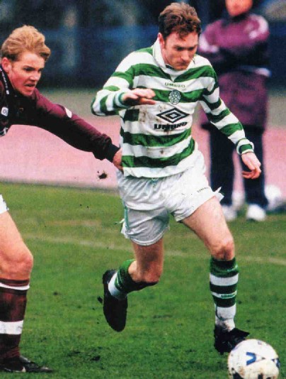 Brian Vaugh playing against Hearts U21's, December 1998