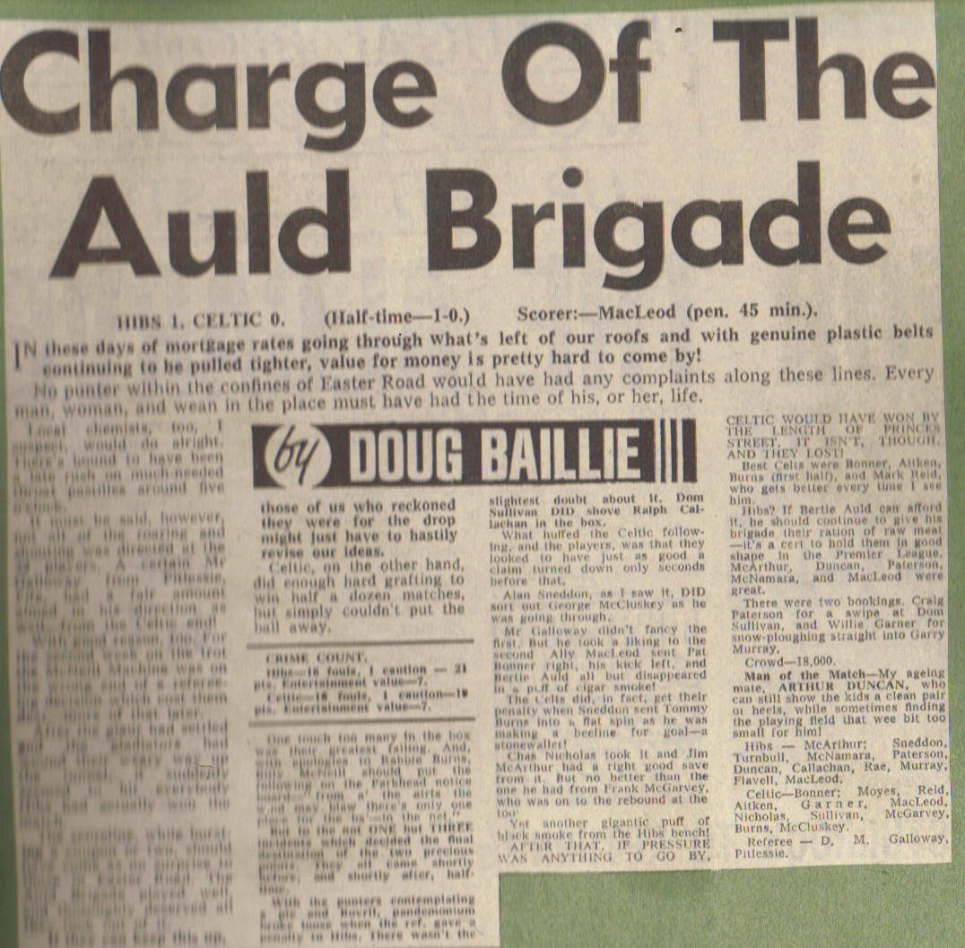 1981 Hibs 1-0 Celtic report