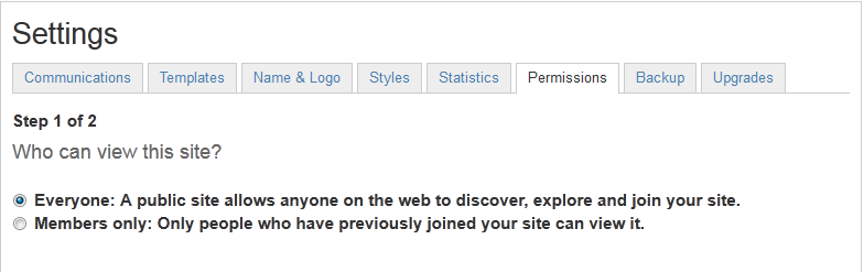 Site Permissions Adjustment Site Permissions Adjustment