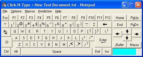 Screenshot of click n type keyboard Screenshot of click n type keyboard