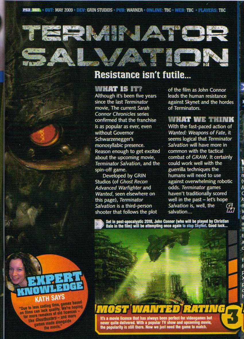 Terminator: Salvation Game news Terminator: Salvation Game news