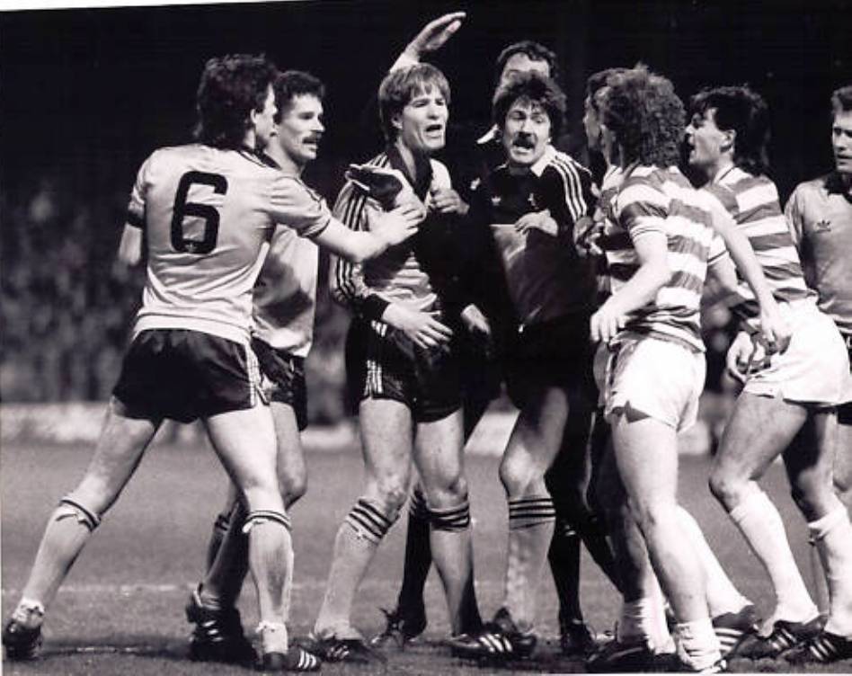 Gough is sent off Parkhead 1983