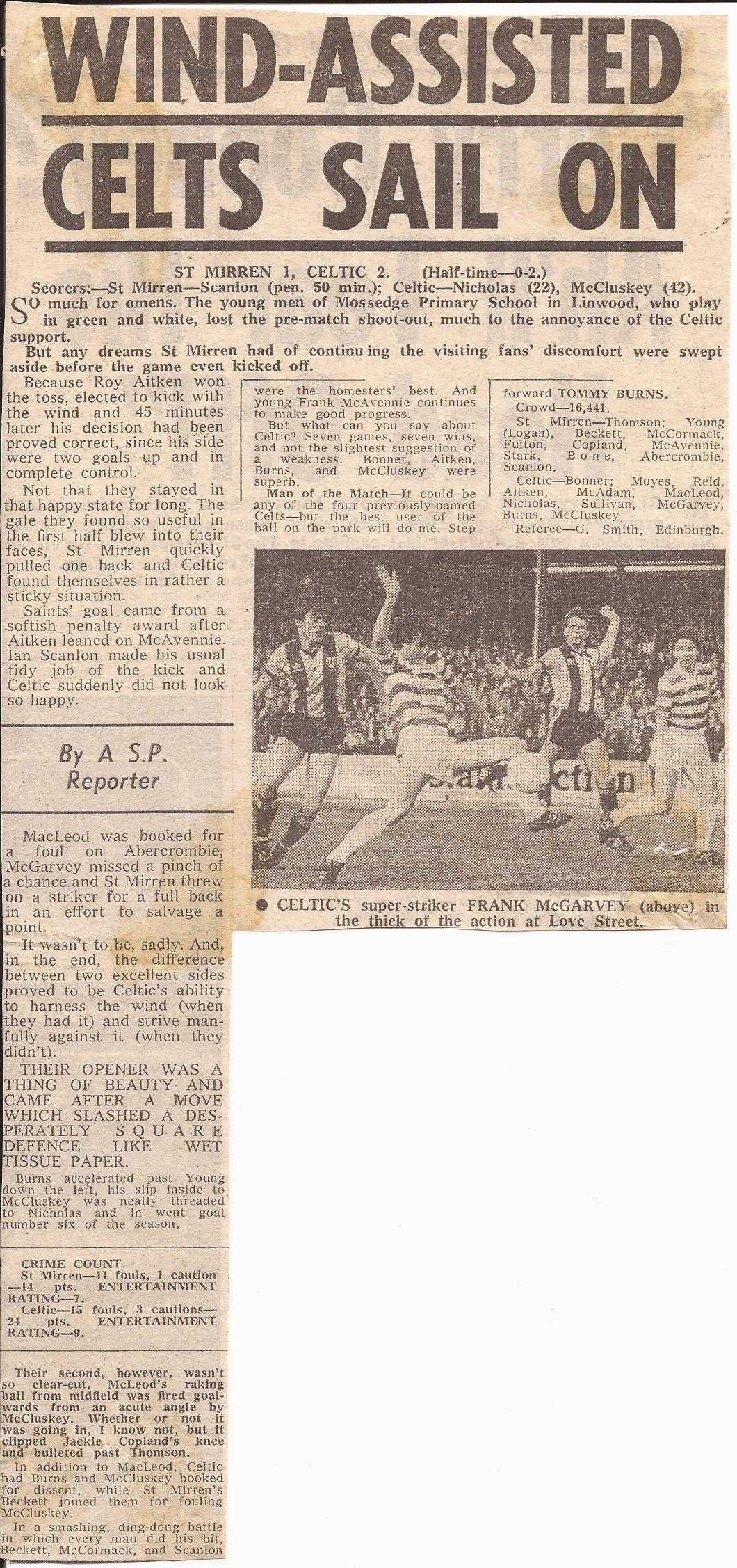 St Mirren Report Oct 81