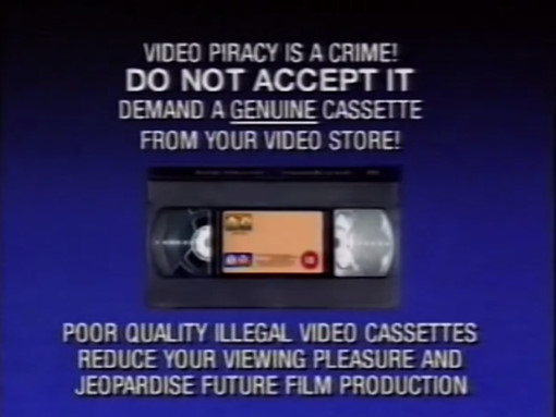 Columbia Tristar Illegal Video Cassettes (1996) Columbia Tristar Illegal Video Cassettes (1996)