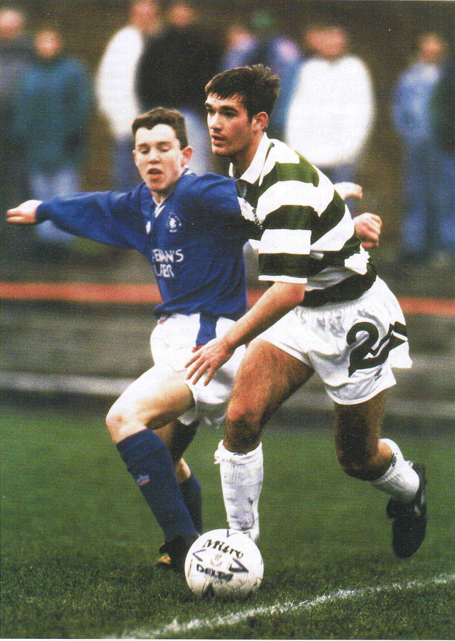 Paul Leddie in Glasgow Cup Action Nov 1991