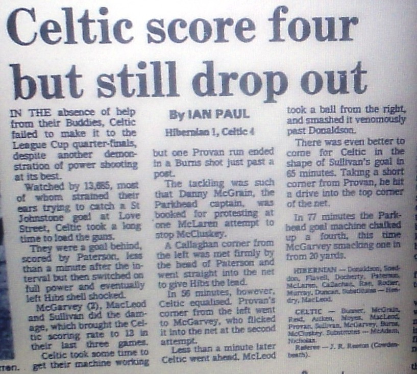 1981 Hibs 1-4 Celtic report