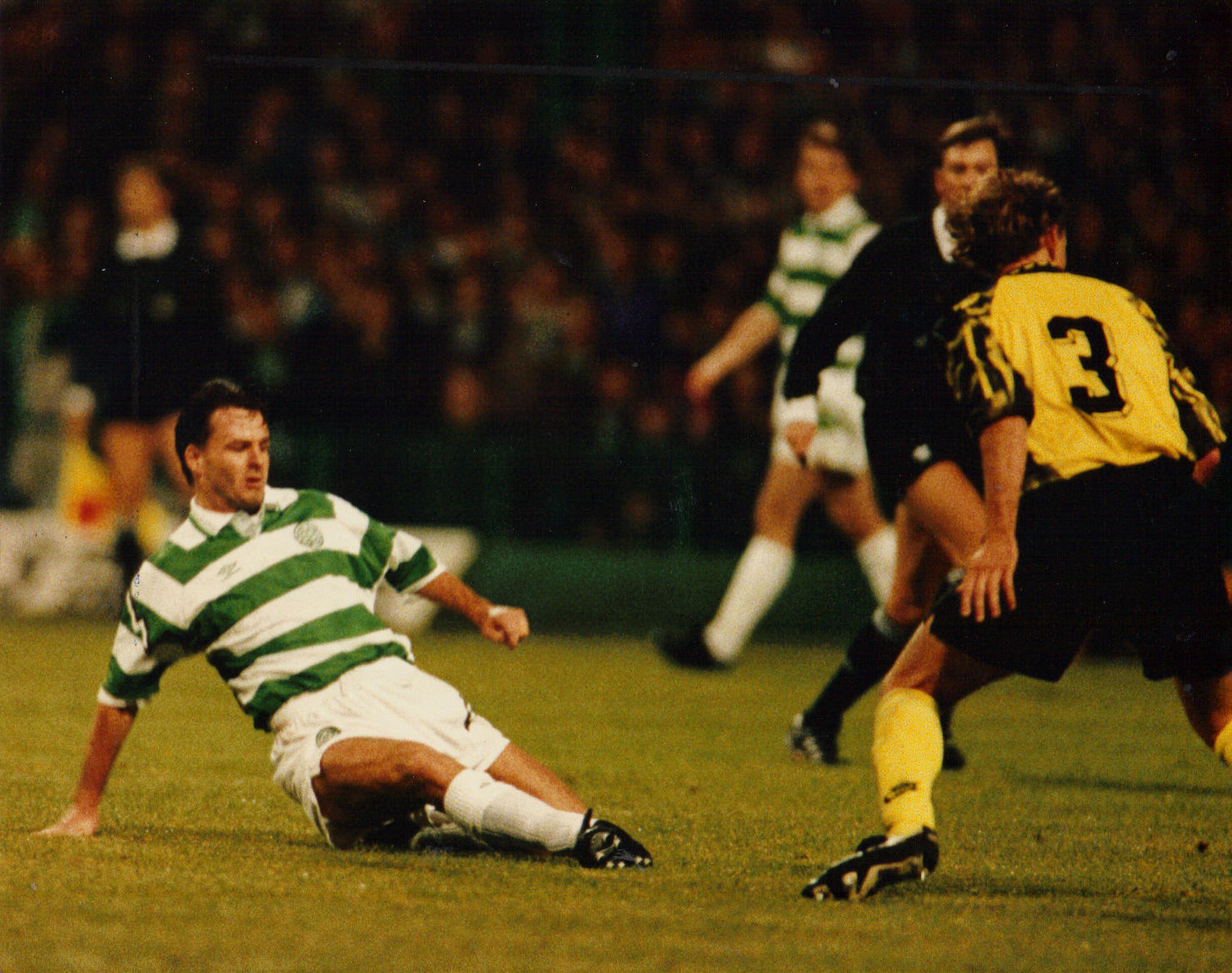 Nicholas slides in against Dortmund 1992