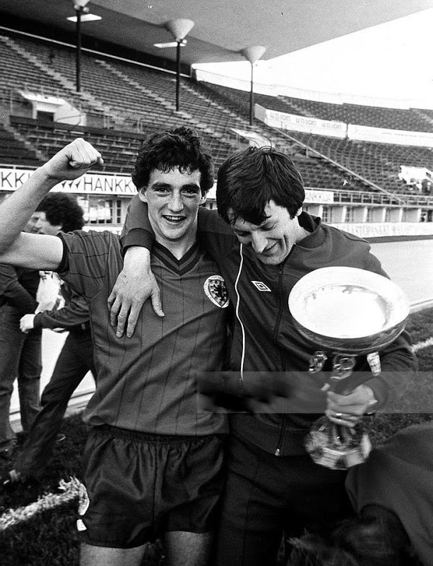 Paul McStay and Andy Roxburgh 1982