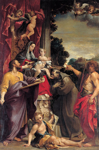 Madonna Enthroned with Saint Matthew / Annibale Carracci Madonna Enthroned with Saint Matthew / Annibale Carracci