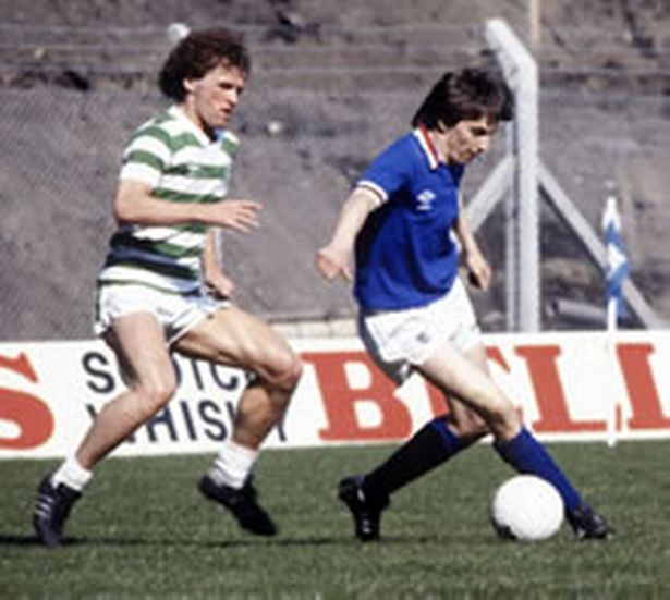 Provan chases Russell Ibrox 1981