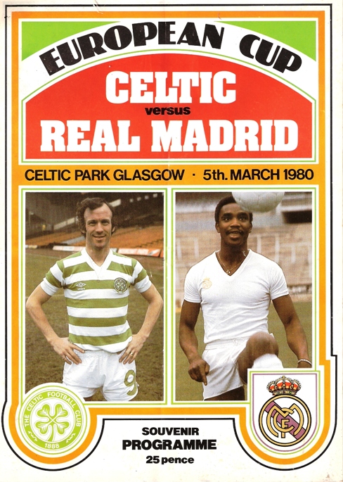 Programme from Celtic vs Real Madrid 1980