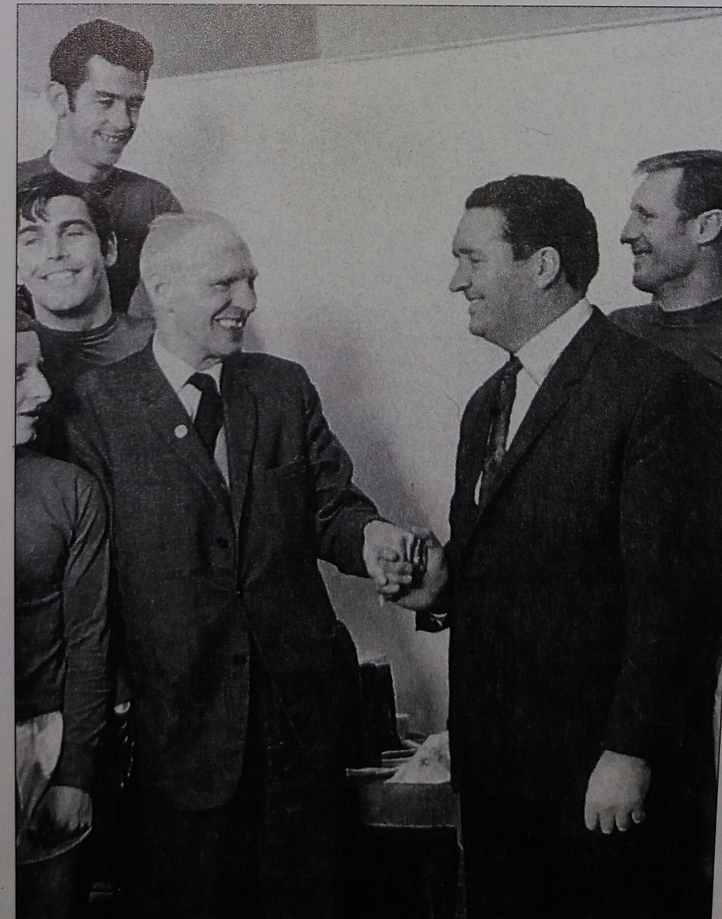 Robert Kelly is congratulated on his knighthood 1969