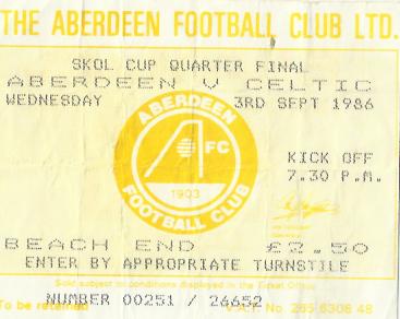 Aberdeen v Celtic 1986