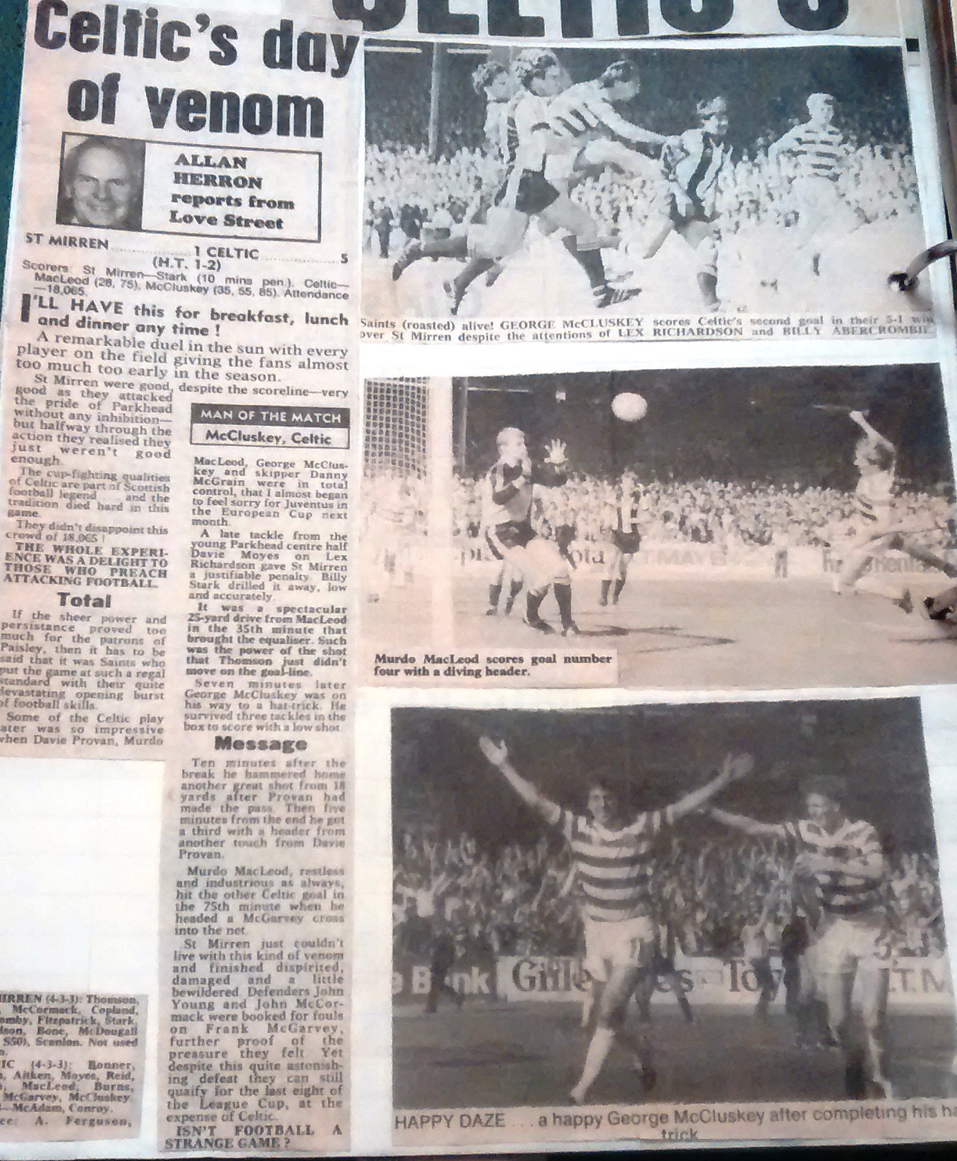 1981 St Mirren 1-5 Celtic