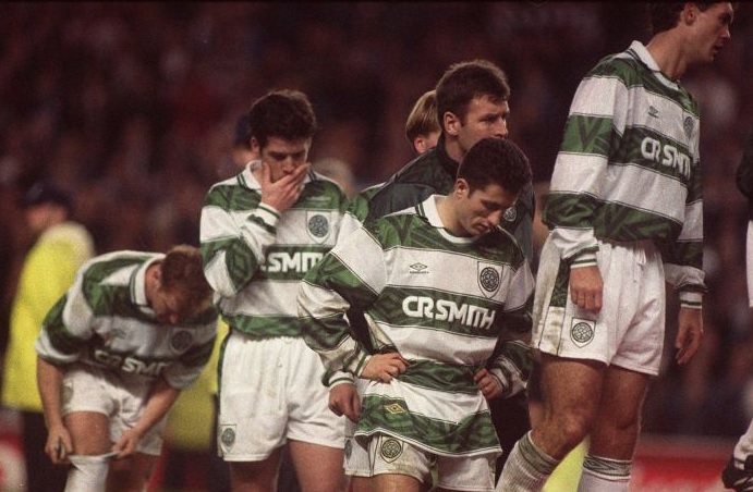 1994-11-27: Celtic 2-2 Raith Rovers, League Cup Final, Rovers win 6-5 on penalties - Pic