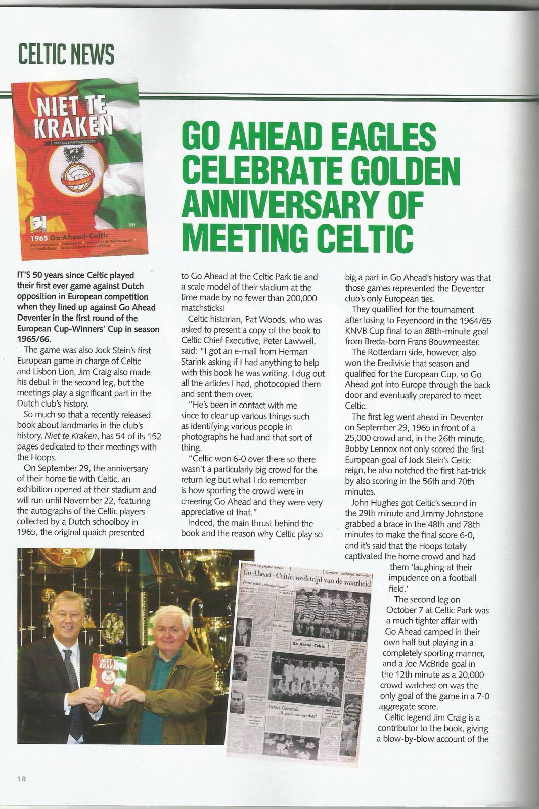 1965-09-29: Go Ahead 0-6 Celtic, ECWC 1st Rd - The Celtic Wiki