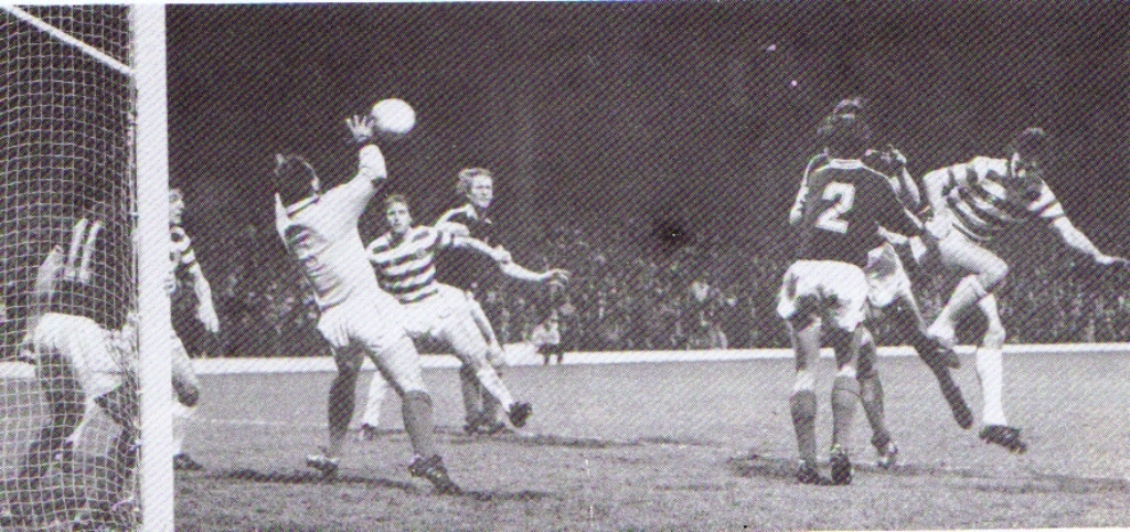 George McCluskey scores with an excellent header