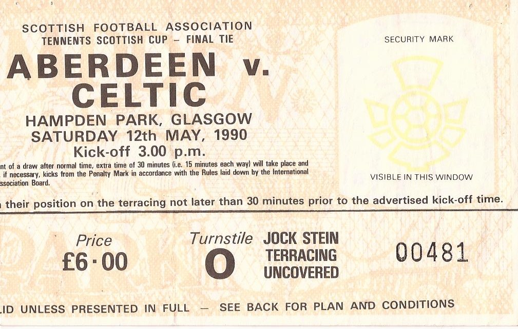 1990-05-12: Aberdeen 0-0 Celtic, Scottish Cup Final - The Celtic Wiki