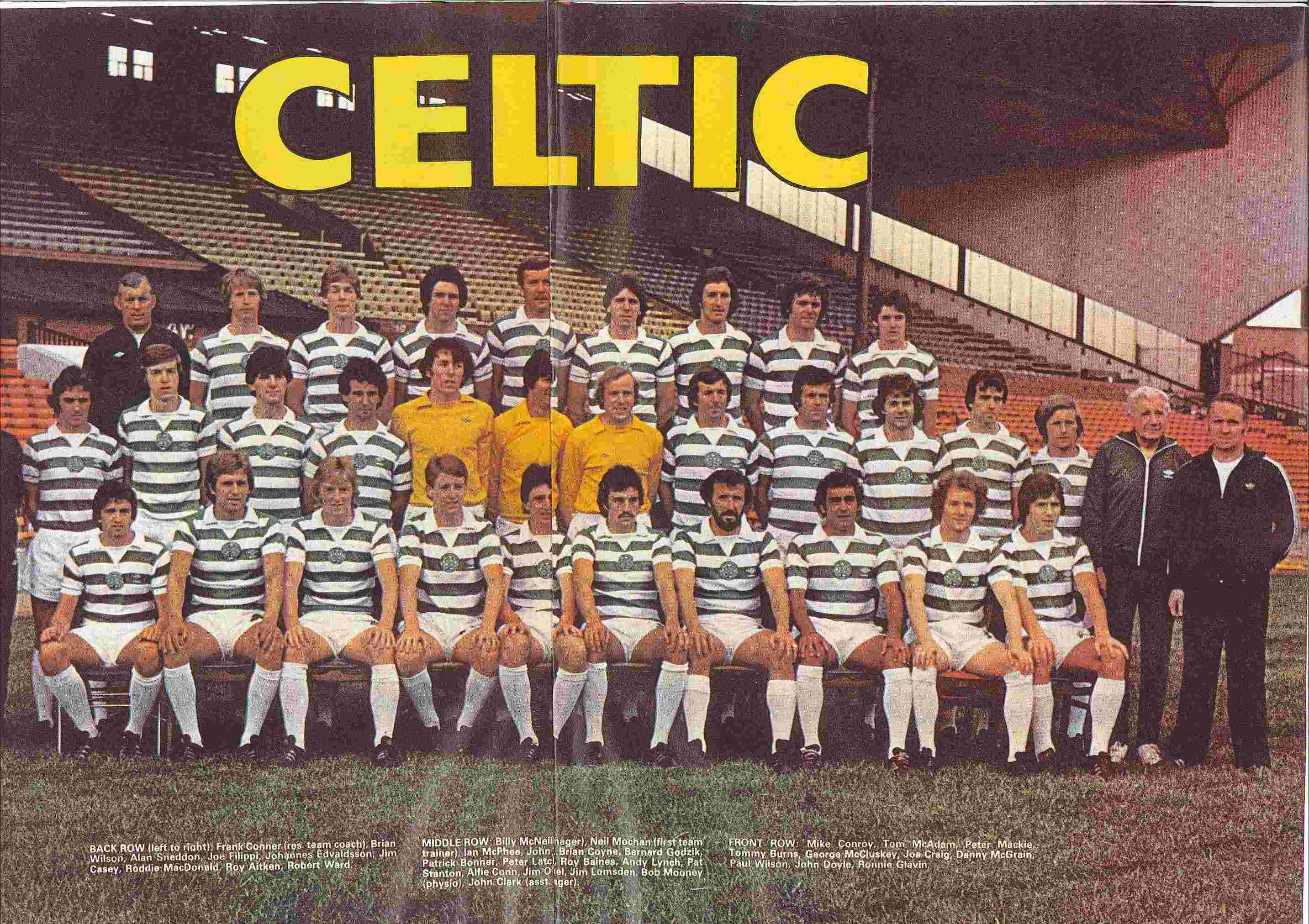 Celtic team line-up 1978-79 - Kerrydale Street